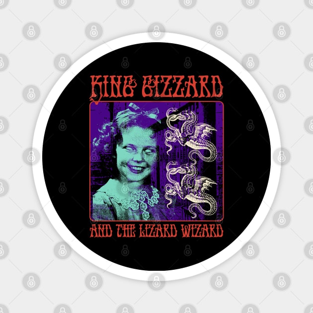 king gizzard and the lizard wizard tribute Magnet by psninetynine